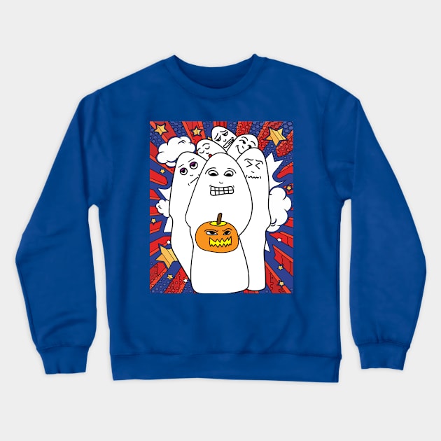 Funny Little Ghosts Halloween Crewneck Sweatshirt by flofin